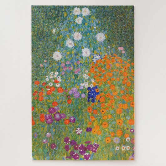 Bloementuin van Gustav Klimt Legpuzzel (Verticaal)
