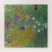 Bloementuin van Gustav Klimt Legpuzzel (Horizontaal)
