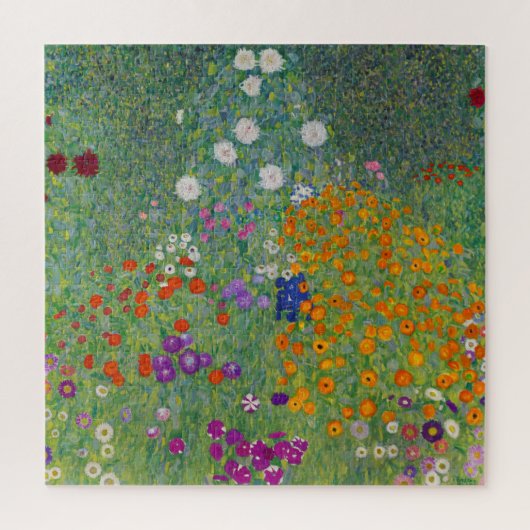 Bloementuin van Gustav Klimt Legpuzzel (Verticaal)