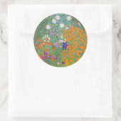 Bloementuin van Gustav Klimt Ronde Sticker (Tas)