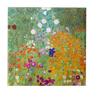  bloementuin van Gustav Klimt Tegeltje