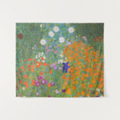 Bloementuin van Gustav Klimt Wandkleed (Voorkant (horizontaal))