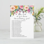 Bloementuin Verjaardag - Wie kent Verjaardagsmeisj Kaart (Staand voorkant)