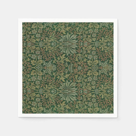 Bloementuin Vintage Ornament Illustratie Servet (Voorkant)