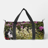 Bloementuin vogelhuisje kunst gepersonaliseerd plunjezak (Voorkant)