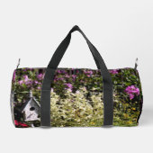 Bloementuin vogelhuisje kunst gepersonaliseerd plunjezak (Achterkant)