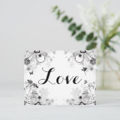  bloementuin ~ Vogels en vlinders Liefde Briefkaart (Staand voorkant)