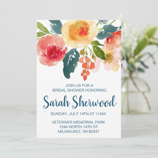 Bloementuin Vrijgezellenfeest Uitnodigen Kaart (Staand voorkant)