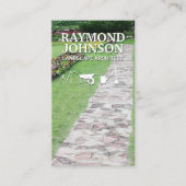 bloementuin | wandelpad | tuingereedschap visitekaartje (Voorkant)