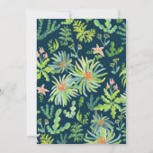 Bloementuin Waterverf Custom HOUSEWARMING PARTY Kaart (Achterkant)