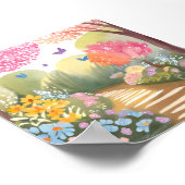 Bloementuin | Whimsical Aquarel Schilderij Poster (Hoek)
