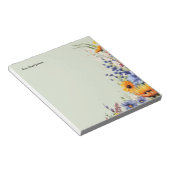 Bloementuin Wildbloemen gepersonaliseerd Notitieblok (Schuin)