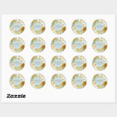 Bloementuin wilde bloemen Lente Bruidsdouche Ronde Sticker (Vel)