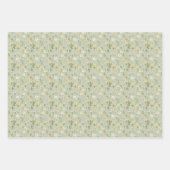 Bloementuin Wilde bloemen Patroon Botanisch Groen Inpakpapier Vel (Voorkant)
