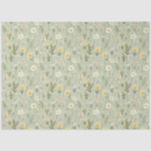 Bloementuin Wilde bloemen Patroon Botanisch Groen Tissuepapier (Voorkant)