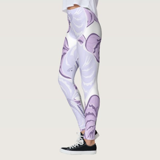  bloementuin wit en paars modern leggings (Links)