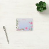 Bloementuin Wit & Roze Bloem Persoonlijk Post-it® Notes (Kantoor)