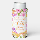 Bloementuin wit seltzer blikjeskoeler (Seltzer Achterkant)