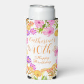 Bloementuin wit seltzer blikjeskoeler (Seltzer Voorkant)