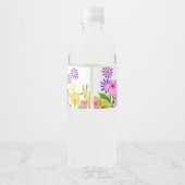 Bloementuin wit waterfles etiket (Achterkant)