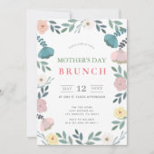 Bloementuin Witte Moederdag brunch Kaart (Voorkant)