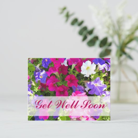 Bloementuin wordt snel beter briefkaart (Staand voorkant)
