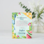 Bloementuin Zaden van Liefde Baby Shower Bedankt (Staand voorkant)
