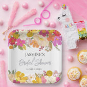 Bloementuin Zomer Vrijgezellenfeest Papieren Bordje (Feest)