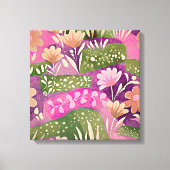 Bloementuinen roze Paarse Canvas Afdruk (Voorkant)