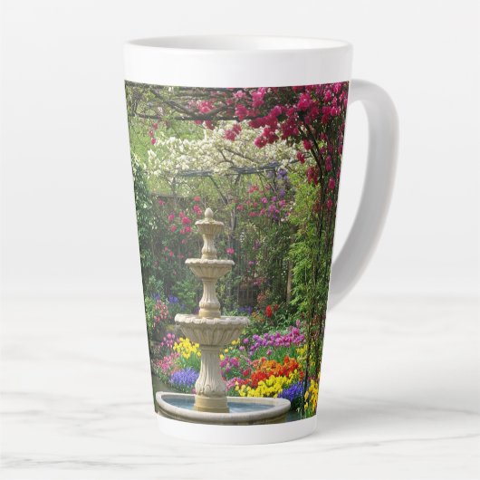 bloementuinlandschap latte mok (Rechterhoek)