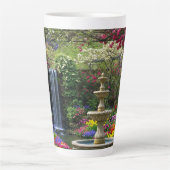 bloementuinlandschap latte mok (Voorkant)