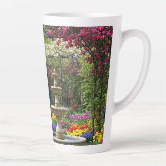 bloementuinlandschap latte mok (Rechts)