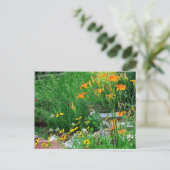 Bloementuinpad Foto Postkaart (Staand voorkant)