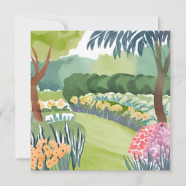 Bloementuinwandeling | Bloemrijke Natuur Aquarel Kaart