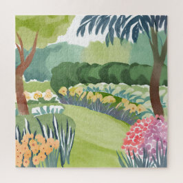 Bloementuinwandeling | Bloemrijke Natuur Waterverf Legpuzzel