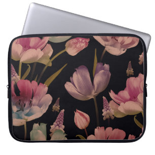 Bloementulpen, muscari:  naadloos laptop sleeve
