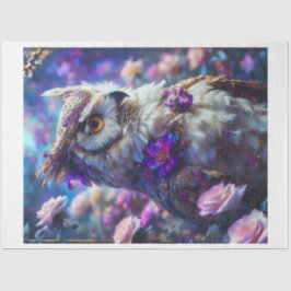 Bloemenuil 2 tissuepapier