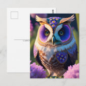 Bloemenuil, postcrossing briefkaart (Voorkant / Achterkant)