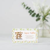 Bloemenuilen Baby shower Luier Raffle Informatiekaartje (Staand voorkant)