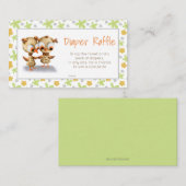 Bloemenuilen Baby shower Luier Raffle Informatiekaartje (Voorkant / Achterkant)