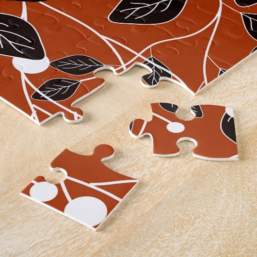 Bloemenuitnodiging: Abstracte bruiloft Legpuzzel (Zijkant)