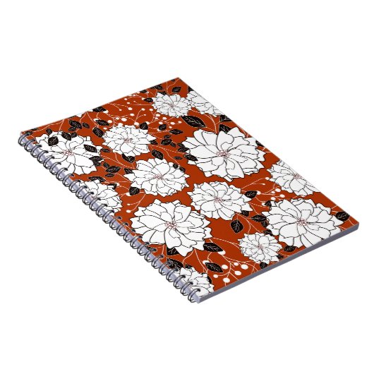 Bloemenuitnodiging: Abstracte bruiloft Notitieboek (Rechterzijde)