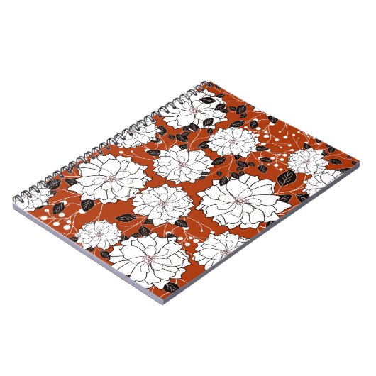 Bloemenuitnodiging: Abstracte bruiloft Notitieboek (Linkerzijde)