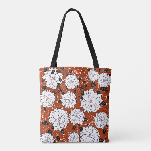 Bloemenuitnodiging: Abstracte bruiloft Tote Bag (Achterkant)