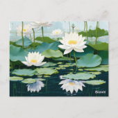 Bloemenuitnodiging briefkaart (Achterkant)