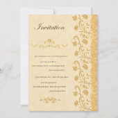  Bloemenuitnodiging Elegante Gouden Uitnodiging (Voorkant)
