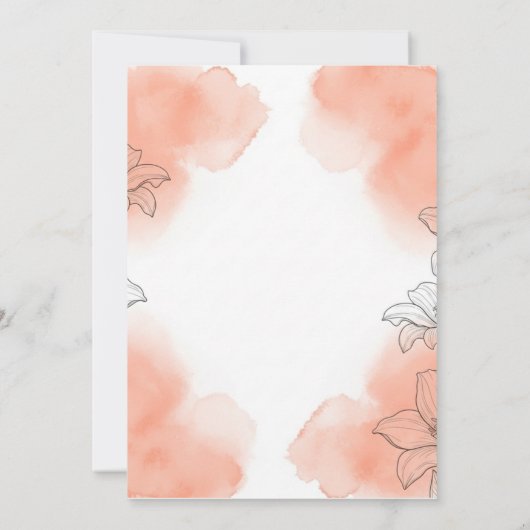 bloemenuitnodiging kaart (Achterkant)