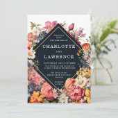  bloemenuitnodiging kaart (Staand voorkant)