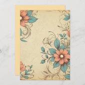 Bloemenuitnodiging Kaart (Voorkant / Achterkant)