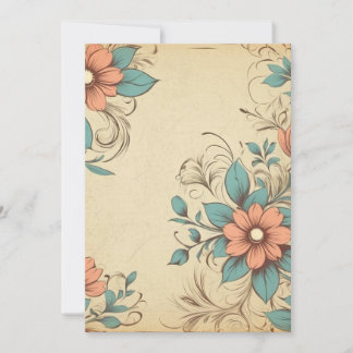 Bloemenuitnodiging Kaart